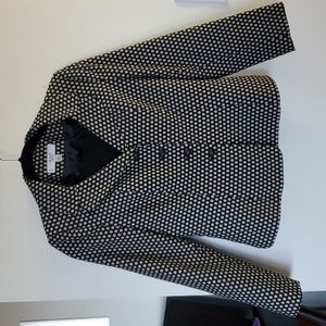 Black and White Le Suit 4 Petite Skirt Suit